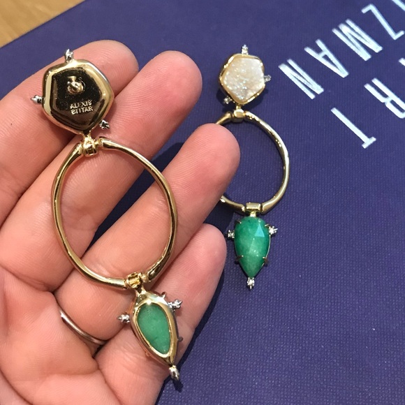 Alexis Bittar Druzy Stone Post Link Earrings - Picture 4 of 6